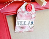 Cowboy boots heart tag scrapbook embellishment card making embellishment horse riding fabric embellishment tag card making scrapbooking 271