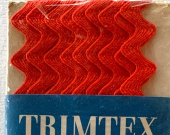 Orange Rick Rack, Vintage Rickrack, Cotton Trims, Rick Rack, Rick Rack Trim, Vintage Trim, Embellishment Trim, Fabric Trim, New Old Stock