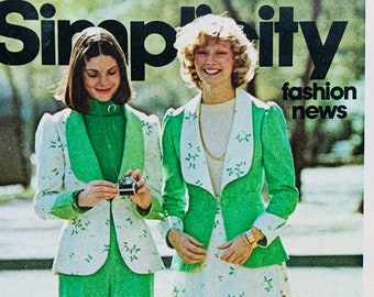 Simplicity Pattern Fashion News April 1975 Sewing Pattern Catalog Brochure Magazine Vintage 1970s