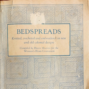 Bedspread Knitting Pattern, Colonial Knitting Pattern, Vintage Knit Pattern, Vintage Crochet Patterns, Knit Blanket Pattern, Crochet PDF