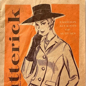 Butterick Patterns, October 1962, Sewing Pattern Catalog, Fashion Reference, Fashion Catalogue, Vintage Sewing Magazine, 60s Sewing Patterns
