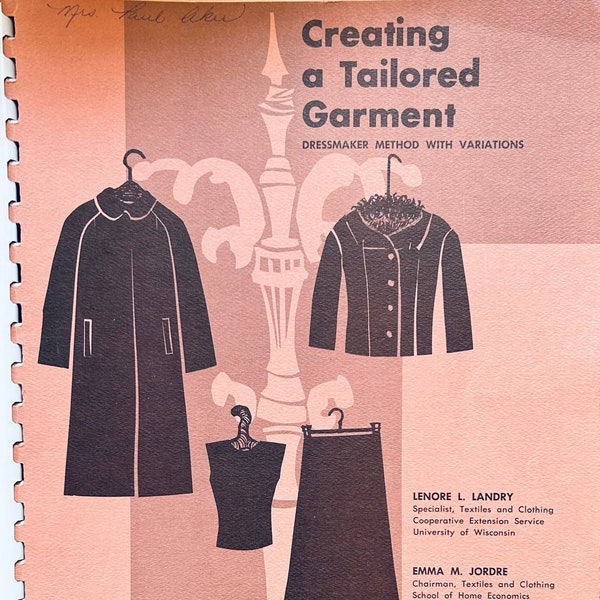 Creating a Tailored Garment, Tailoring Book, Vintage Sewing Books, Sewing Tutorials, Learn to Sew, Reference Book, 1960s Book