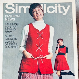 Simplicity Pattern Fashion News September 1969 Sewing Pattern Catalog Brochure Magazine Vintage 1960s