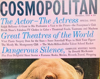 Cosmopolitan Magazine, Vintage Magazines, Vintage Advertising, Suzy Parker, Fashion Magazine Vintage, 1950s Magazine, November 1959