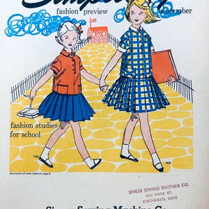 Simplicity Patterns, September 1955, Sewing Pattern Catalog, Fashion Reference, Fashion Catalogue, Vintage Sewing Magazine, 50s Patterns