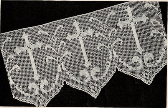 39 Crochet Borders with Lace, Scallops, Frames, and Table Runners 17 Altar Lace Crochet Pattern Church Religious Mass