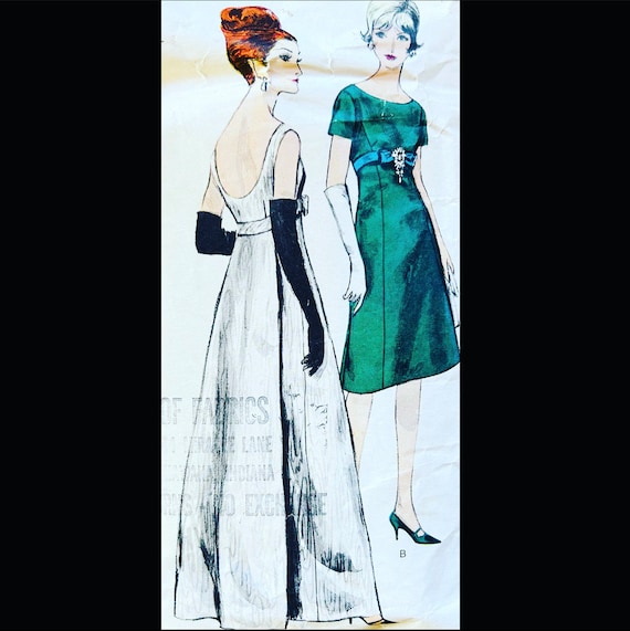 Vogue 5942 32, Empire Waist Dress Pattern, Cocktail Dress Pattern, Evening Gown  Pattern, Princess Seam Dress Pattern, Backless Dress Pattern - Etsy Ireland