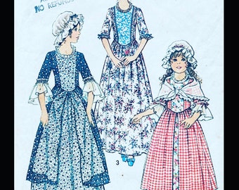 Colonial Dress Pattern, 1700s Dress Pattern, Schuyler Sisters, Costume Sewing Patterns, Historical Dress Pattern, Simplicity 6828 B30