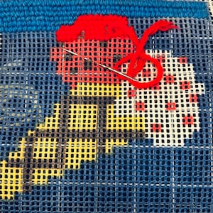 Unfinished Embroidery Project, Needlepoint Canvas Easy, Incomplete Needlepoint Projects, Easy Needlepoint Kit, Needlepoint Kits to Stitch