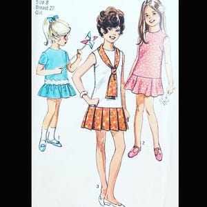Simplicity 8864 8, Girls Dress Pattern, Girl Summer Dress, Sewing Pattern, Sleeveless Dress, Patterns, Drop Waist, Dress Pattern