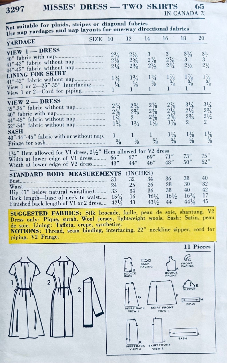Sheath Sewing Pattern Advance 3297 B34, Sheath Dress Sewing Pattern, A Line Dress Pattern ...