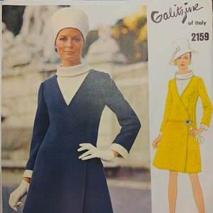 60s Pattern, Asymmetrical Dress Pattern, Vogue Designer Sewing Patterns, Galitzine Pattern, Drop Waist Dress Pattern, Vogue 2159 B32 image 3