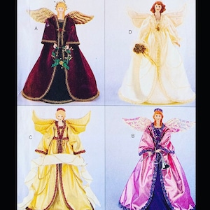 Butterick 4059, Engelenpatronen om te naaien, Kerst Naaipatronen, Feestdagen Decor Patronen, Decoratieve Engelen, DIY Engelen, Kerstknutsels, Kerstknutsels