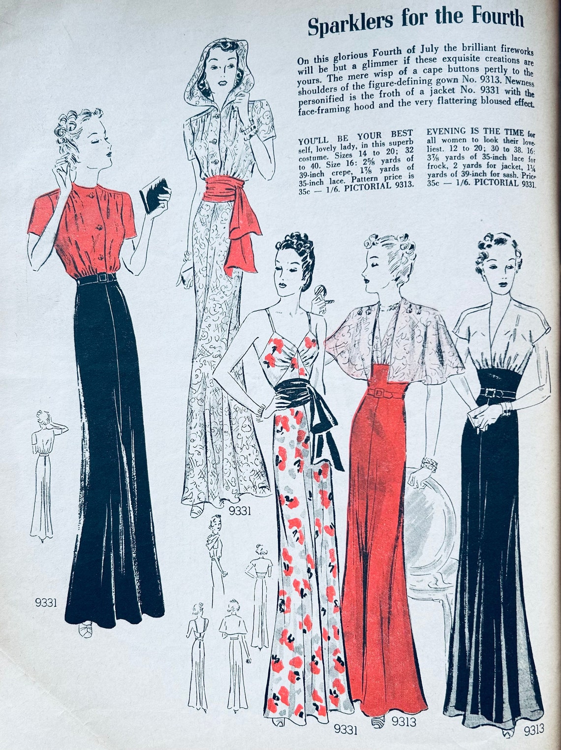 Sewing Catalogs Sewing Pattern Catalog, Pictorial Review, 1930s Magazine, Vintage ...