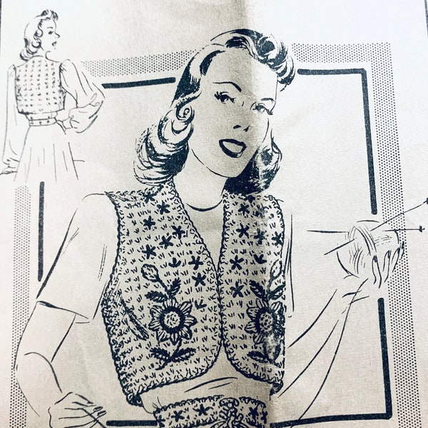 40s Bolero Pattern Crochet, Vintage Crochet Patterns, Crochet Patterns, Women Crochet Patterns, Quick Crochet Patterns, Downloadable PDF