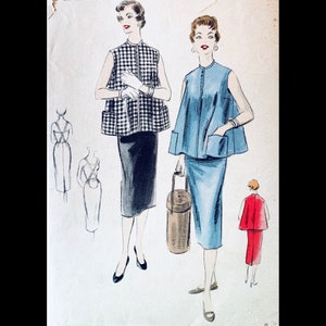 Vogue 8323 B32, Summer Maternity Top Pattern, Cute Maternity Clothes Patterns, Maternity Clothing Sewing Pattern, Maternity Skirt Pattern