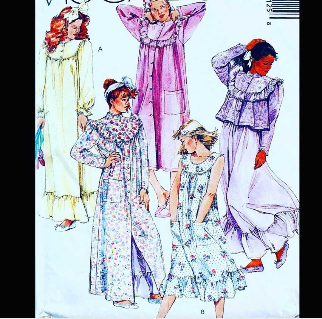 Mccalls 4012 B30 B31, Prairie Nightgown Sewing Pattern, Bed Jacket