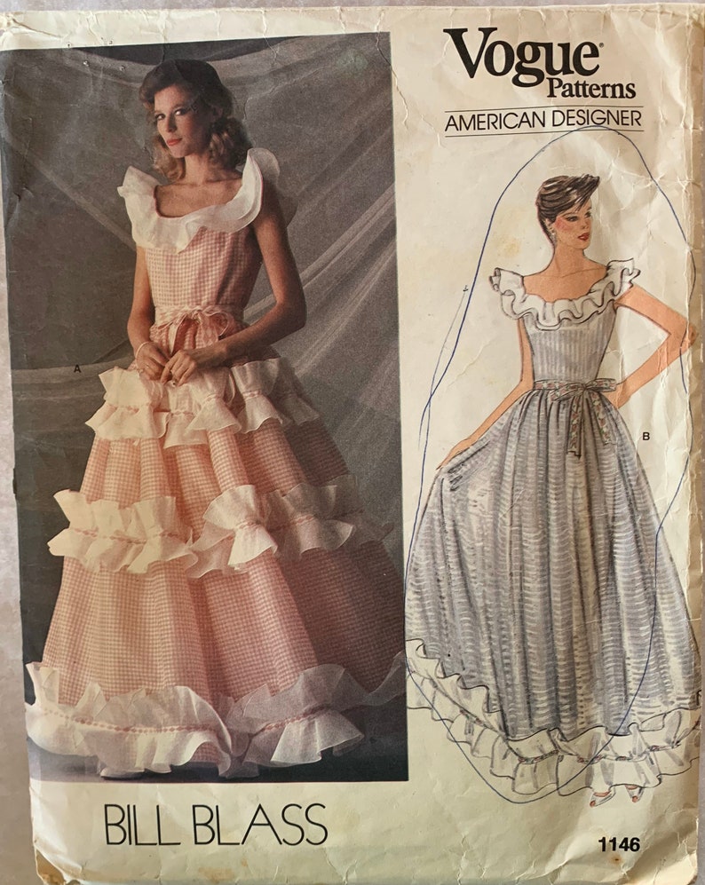 80s Pattern Southern Belle Dress Pattern Wedding Gown Etsy