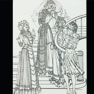 Folkwear 227, Edwardian Wedding Dress Sewing Pattern, Bridal Gown Pattern, Early 1900s Dress Patterns, Gibson Girl Sewing Pattern
