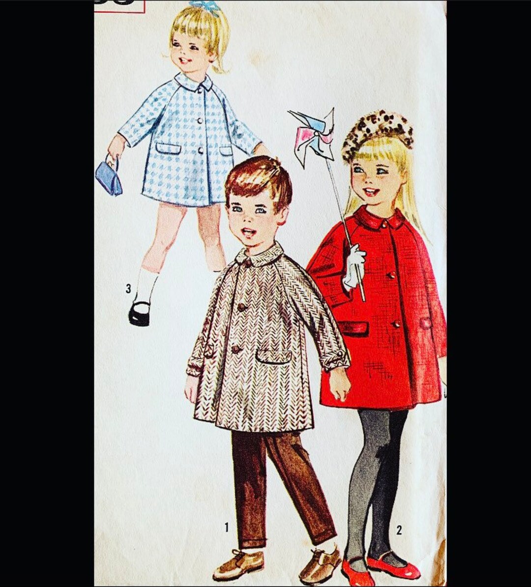 Simplicity 5685 Size 2, Toddler Coat Pattern, Coat Patterns, Vintage