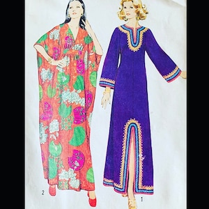 Simplicity 5315 S, Caftan Sewing Pattern, Bat Wing Pattern, Loungewear Pattern, Kaftan Pattern, Womens Caftan Dress Pattern, Vintage Caftan