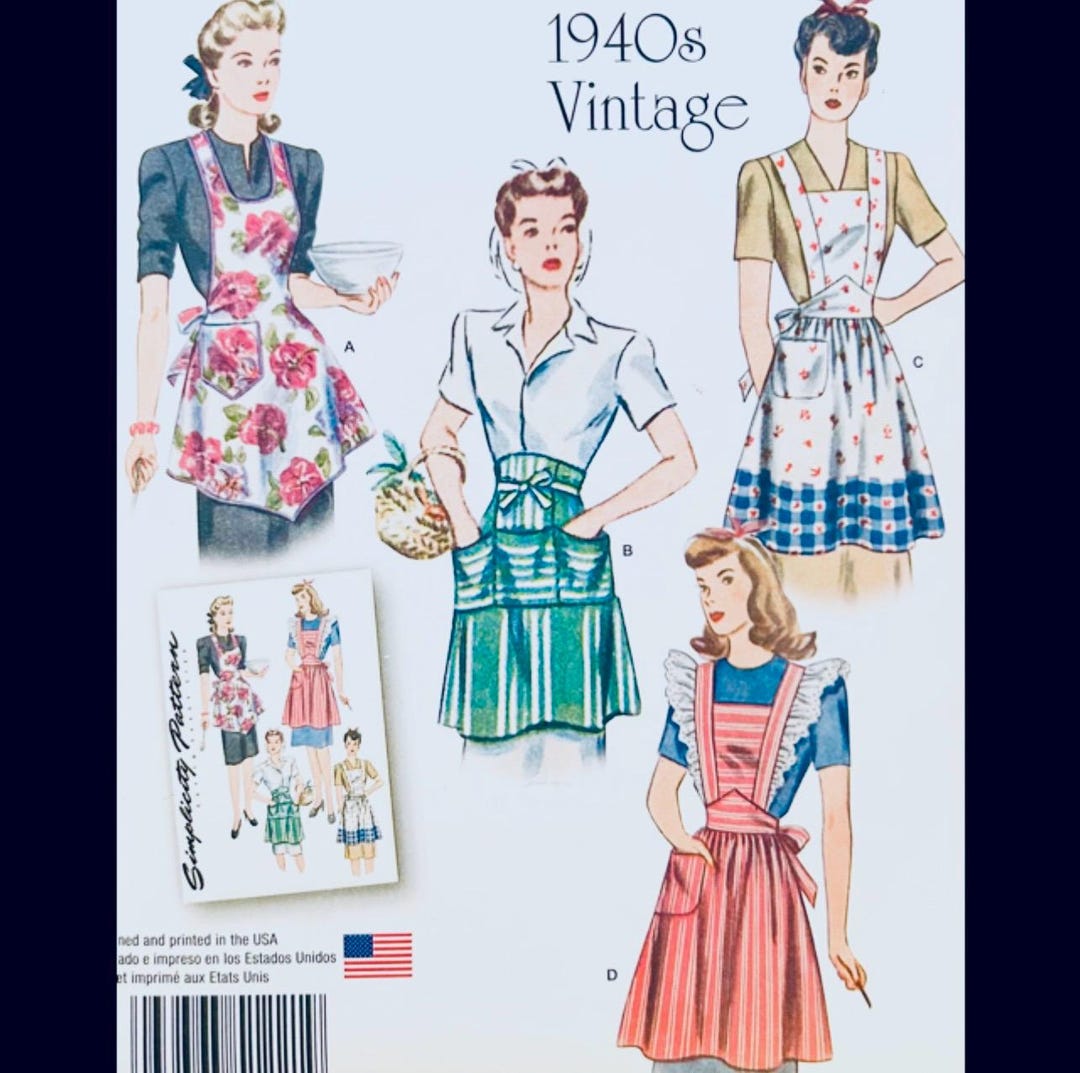 Simplicity 1221, Pinafore Apron Pattern, DIY Apron, Vintage Apron ...