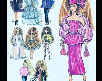 Simplicity 7959, 11 Inch Doll Clothes Pattern, Doll Wedding Dress Pattern, Patterns for Dolls, Sewing Patterns Doll Clothes, Doll Coat
