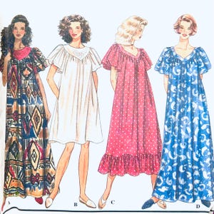 Eenvoud 9408 l XL, kaftanpatronen vrouwen, kaftan naaipatroon, loungewearpatroon, patronen grote maten, muumuu-jurk, muumuu-jurk, muu muu