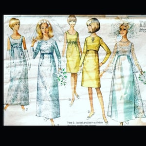 Simplicity 6759 B32, Wedding Dress Sewing Pattern, Empire Waist Bridal Dress Pattern, Wedding Gown Patterns, Simple Wedding Dress Pattern
