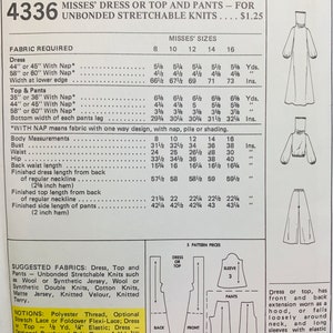 70s Pattern, Cowl Neck Top Pattern, Wide Leg Pants Pattern, Dress with Hood, Flared Pants Pattern, Easy Sewing Patterns, McCalls 4336 B32 image 2