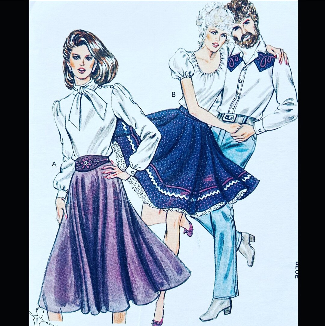 Kwik Sew 1272, Full Circle Skirt Sewing Pattern, Patterns for Skirts, Square Dance Skirt Pattern