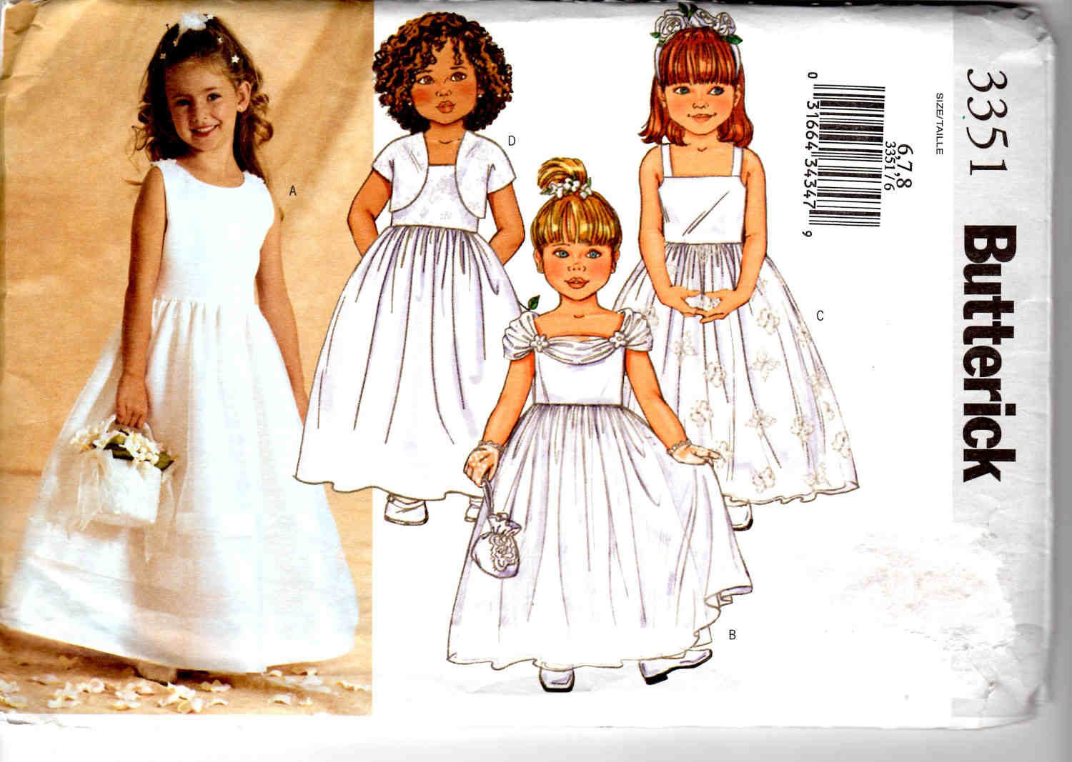McCalls 4129 Pattern Vintage Children And Girl Gown Or Dress – SharPharMade