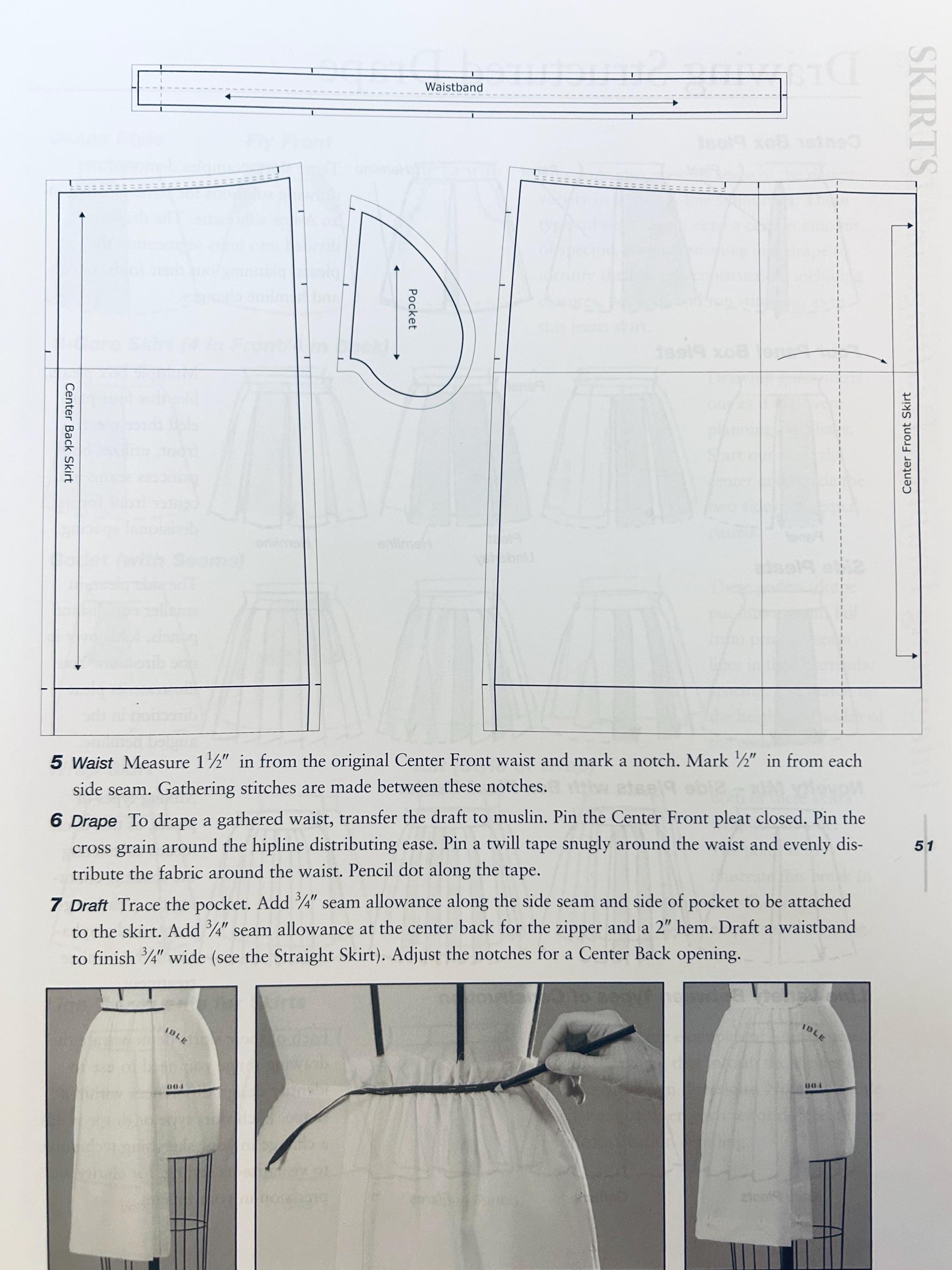 Integrating Draping Drafting and Drawing, Pattern Drafting Book