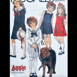 McCalls 8104 7, Sailor Dress for Girls Pattern, Sailor Jacket Sewing Pattern, Nautical Pattern, Girl Dress Pattern, Pleated Dress Pattern