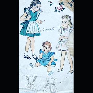 Simplicity 1789 1, Pinafore Dress Sewing Pattern, Vintage Toddler Dress Pattern, Toddlers Dress Patterns, Vintage Baby Dresses Pattern