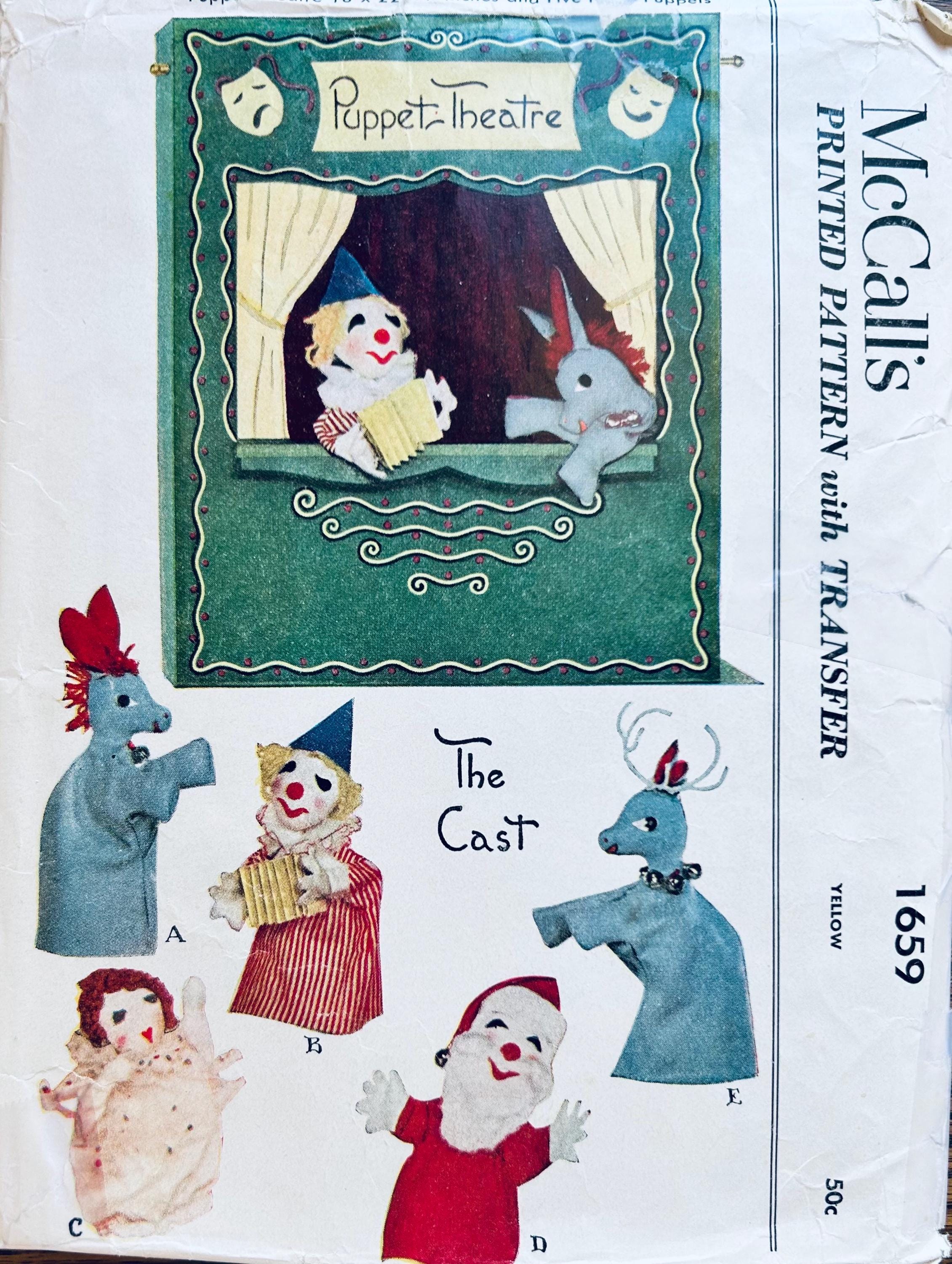 Mccalls 1659, Cute Puppets Patterns, DIY Puppet, Animal Puppet Sewing ...