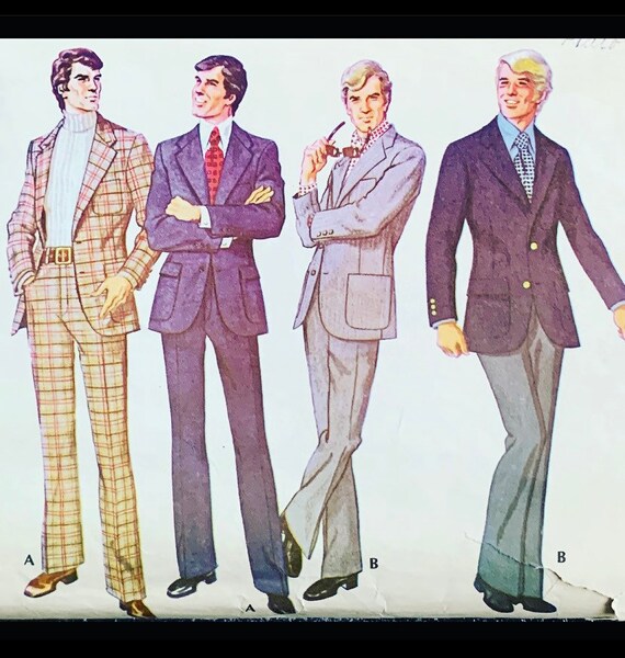 Mens Pattern Mens Suit Pattern Pattern Men Suit Jacket Etsy
