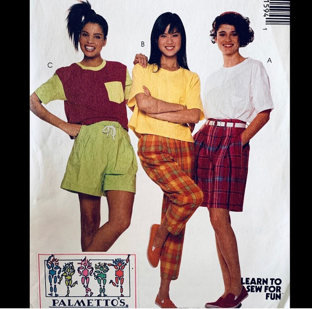 80s Ladies Misses EASY Blouse Drawstring Pants & Loose Shorts - Etsy