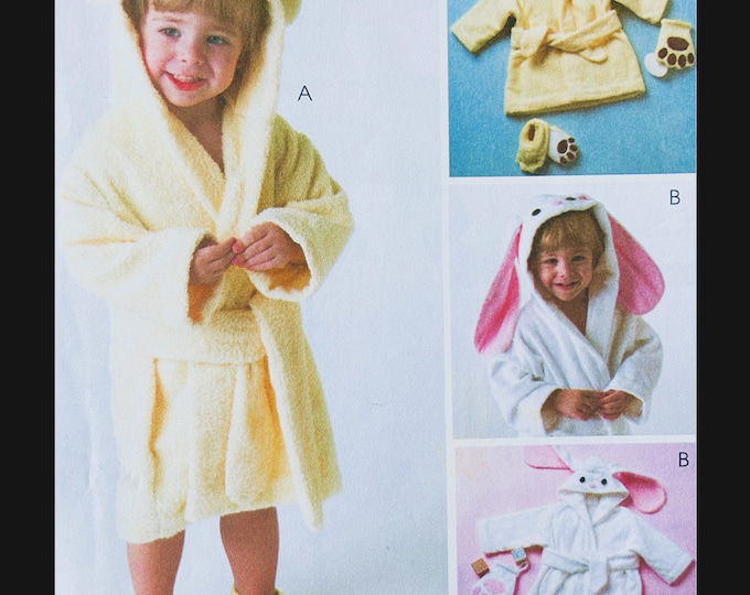 Mccalls 4489, Bathrobe Pattern for Kids, Rabbit Ears, Robe With Hood