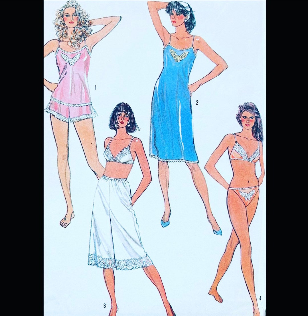 Simplicity 7672 B34, Lingerie Patterns, Full Slip Pattern, Camisole