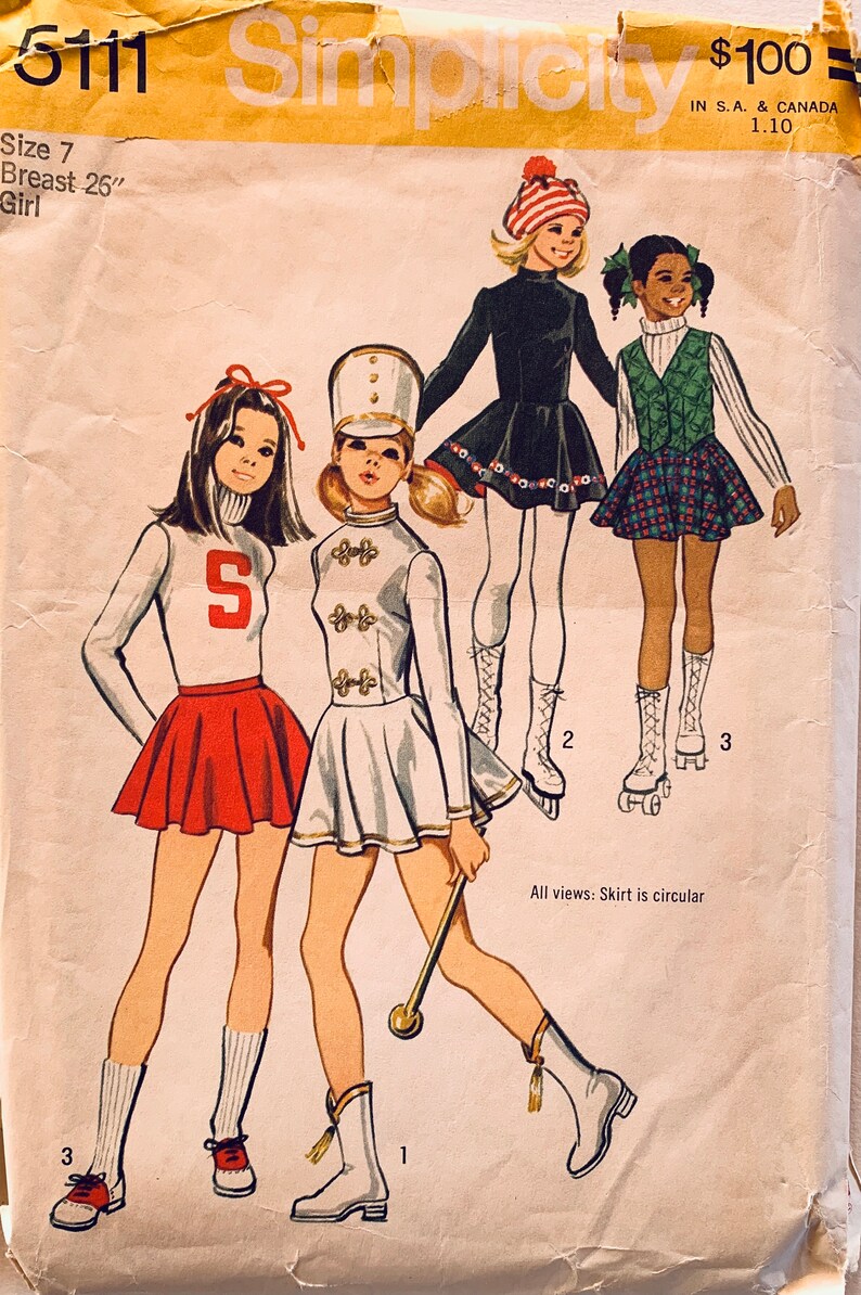 Cheerleader Uniform Sewing Pattern Costume Patterns for Kids Etsy