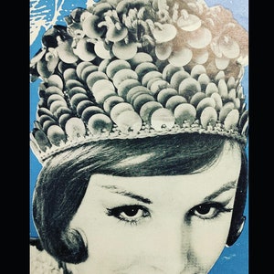 60s Paillette Bling Pouf Hat Crochet Pattern Close Fitted Fitted Sequined Hats Millinery Chapeaux Patterns Downloadable PDF
