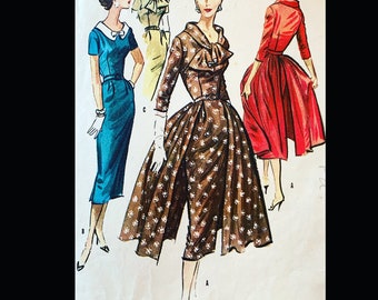 50s Pattern, Cocktail Dress Pattern, Pattern Womens Dress, Patterns Dress Women, Patterns Dresses, Vintage Dress Patterns, McCalls 3750 B32