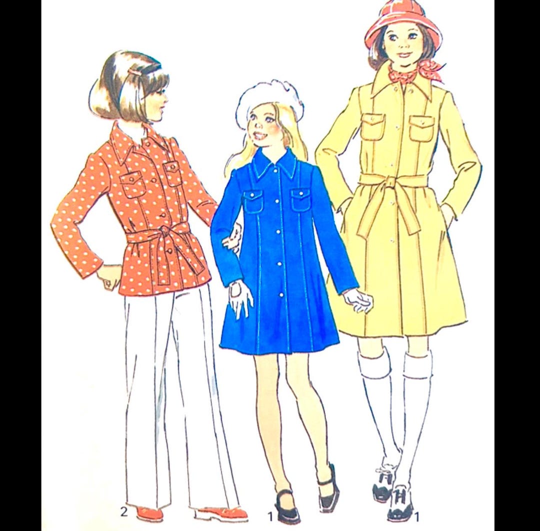 Simplicity 7318 8, Girls Coat Sewing Pattern, A Line Coat Pattern, Kids ...