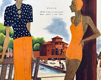1930 年代のヴィンテージ フランスのファッション雑誌 Modes et