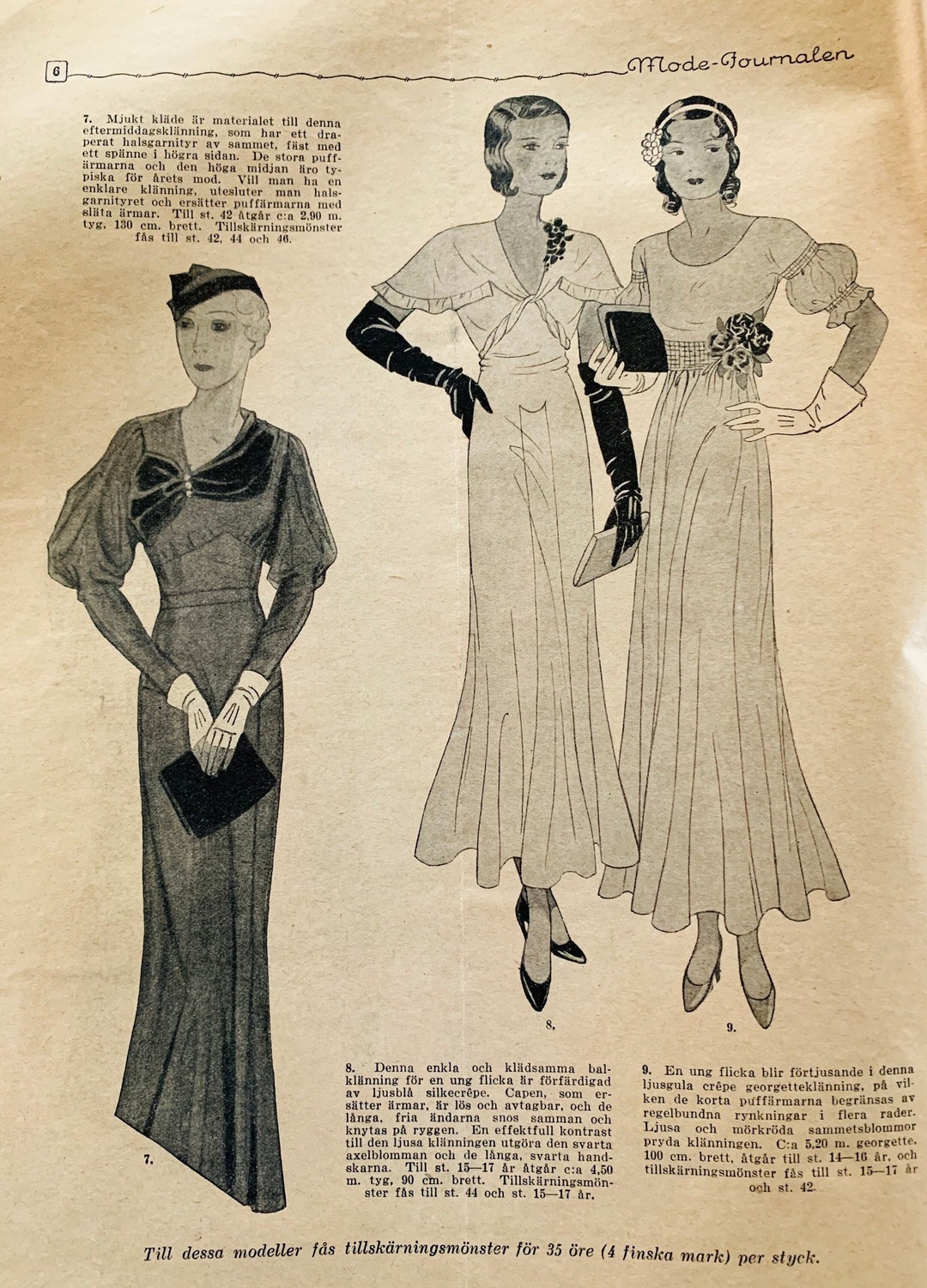 1930s Fashion Catalog, Swedish Fashion Magazines, Art Deco Fashion, Womens Magazine, Fashion History, Historical Dress, Costume Design - Etsy 1930s Fashion Catalog, Swedish Fashion Magazines, Art Deco Fashion, Womens Magazine, Fashion History, Historical Dress, Costume Design - Etsy