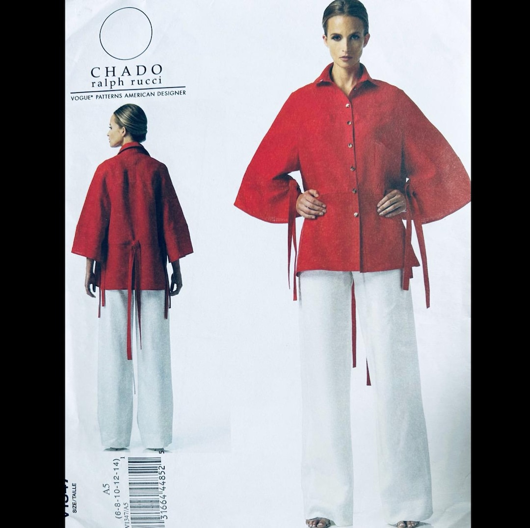 Vogue 1347, Minimalist Sewing Pattern, Loose Pants Pattern, Kimono Top ...