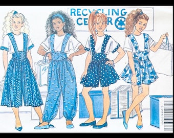 Butterick 5477, Pinafore Dress Pattern, Girls Overalls Pattern, Short Overalls Sewing Pattern, Girls Skorts Pattern, Easy Kids Patterns