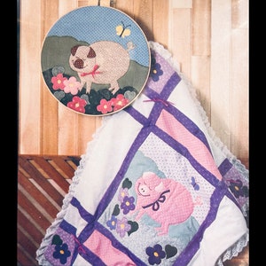 Baby Quilt Patterns, Baby Quilt Patterns Modern, Baby Quilt Animals, Nursery Decor, Pattern Nursery, Baby Quilt Animal Shape, Pig Quilt