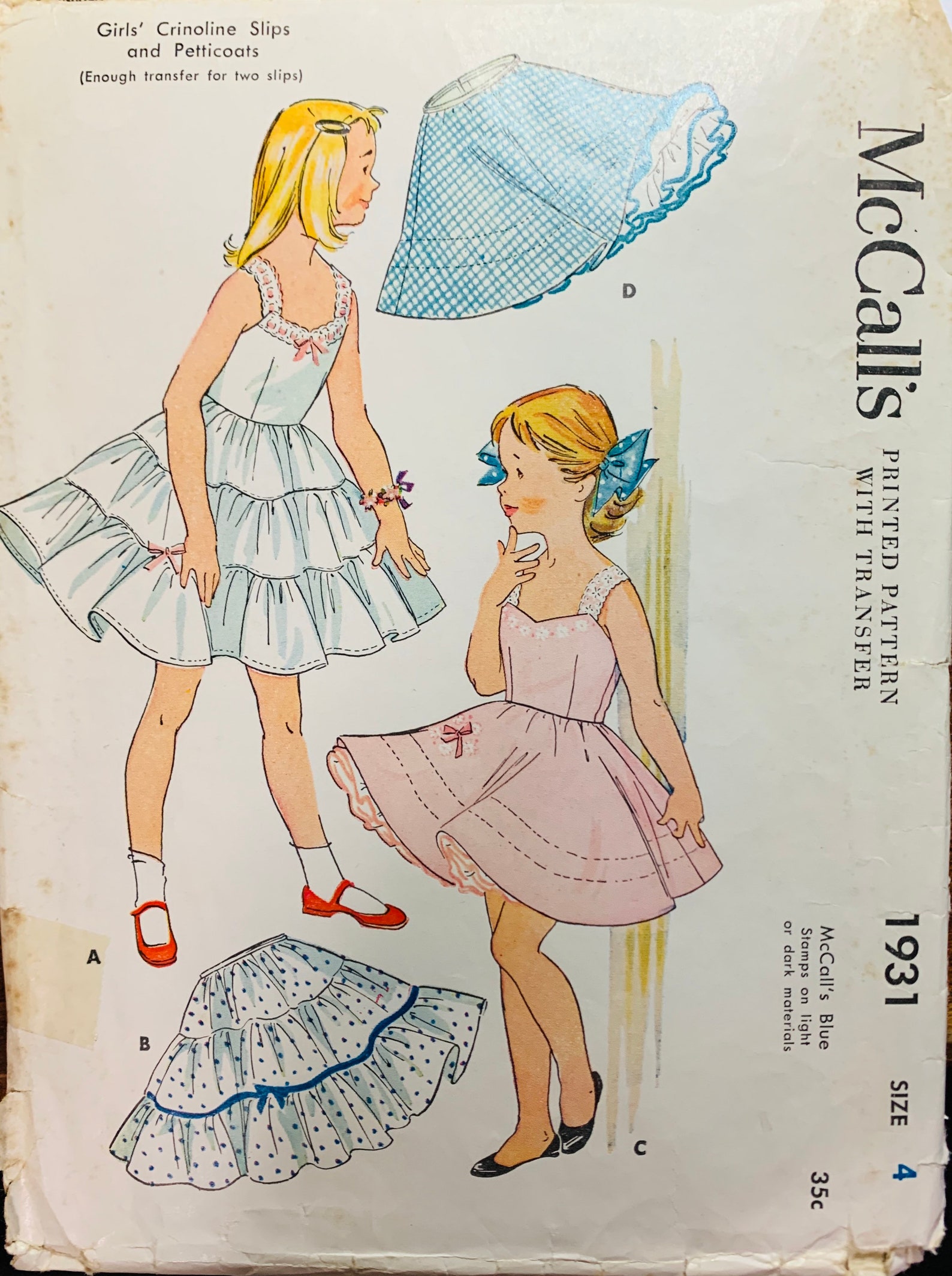 Full Slip Pattern Slip for Girl Half Slip Pattern Girls Etsy